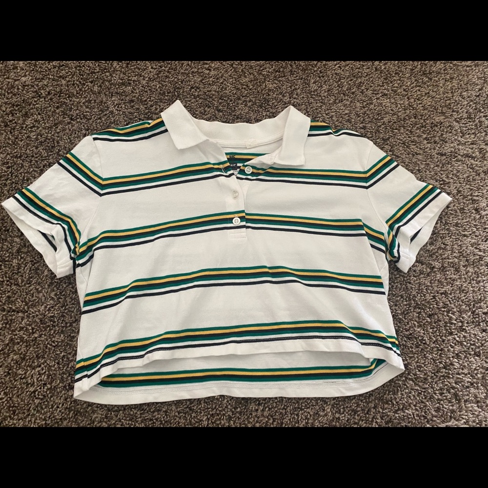 cropped collared shirt